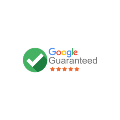 Google Guaranteed logo with checkmark and five stars, indicating trust and reliability for EnviroPro 360's environmental testing services in Augusta, GA.