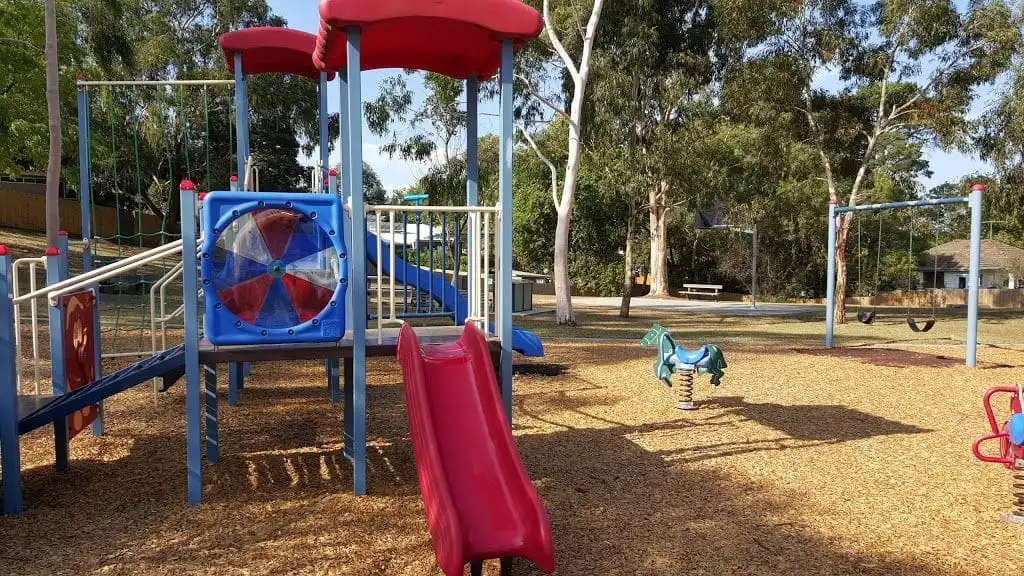 Playground with serpentine rock that can contain asbestos