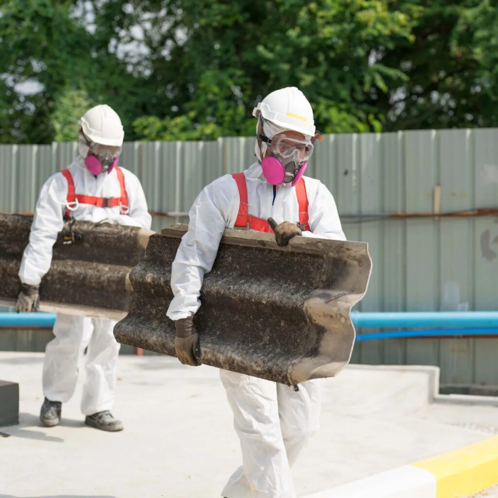 Asbestos air testing during an asbestos remediation project in Aiken South Carolina
