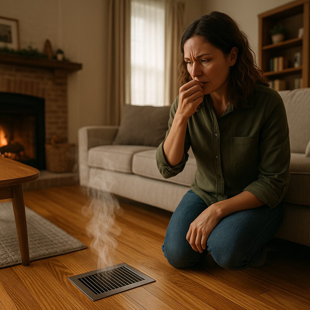 If your home smells musty when the heat kicks on, don’t ignore it. Learn what causes that odor and how it may point to mold, leaks, or HVAC contamination.