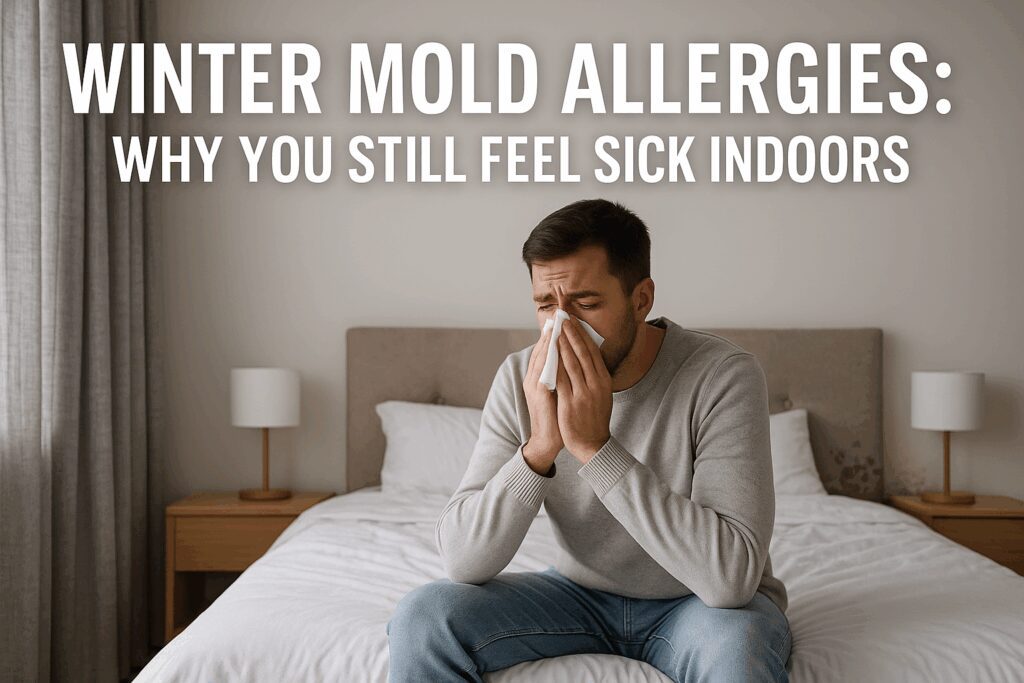 Allergy season might be over, but mold is still in the air. Learn how indoor mold during the winter months could be the reason you feel sick year-round.