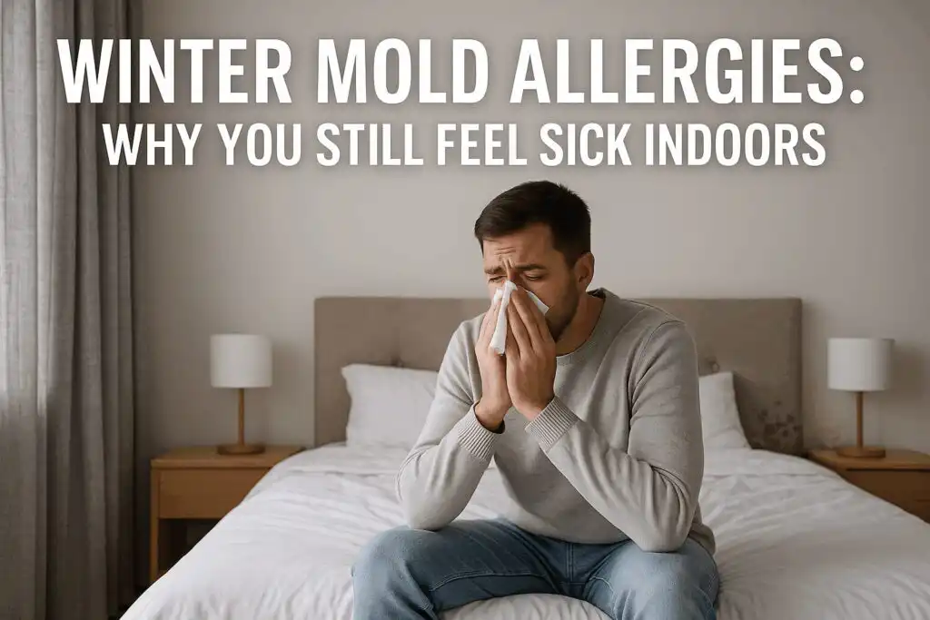 Allergy season might be over, but mold is still in the air. Learn how indoor mold during the winter months could be the reason you feel sick year-round.