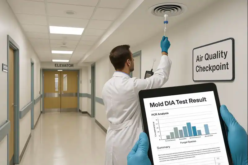 PCR testing for mold is ideal for hospitals and clinics where air quality is critical. Here’s what’s in the nosocomial panel and why proactive testing matters.