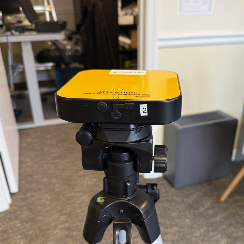 Radon test machine placed by EnviroPro 360 in an Evans home to test radon levels over time