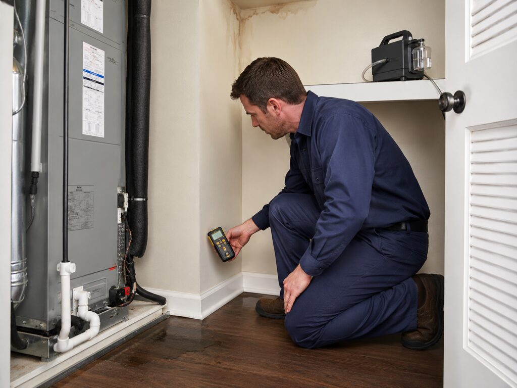 Checking for mold from an ac leak