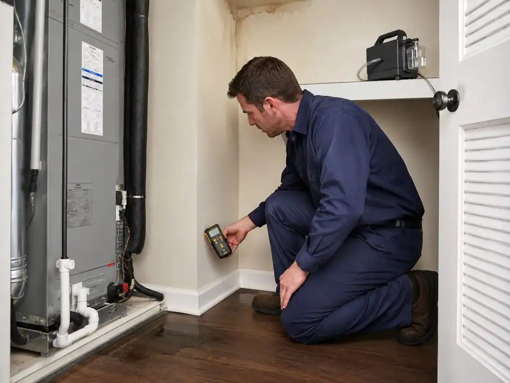 Checking for mold from an ac leak